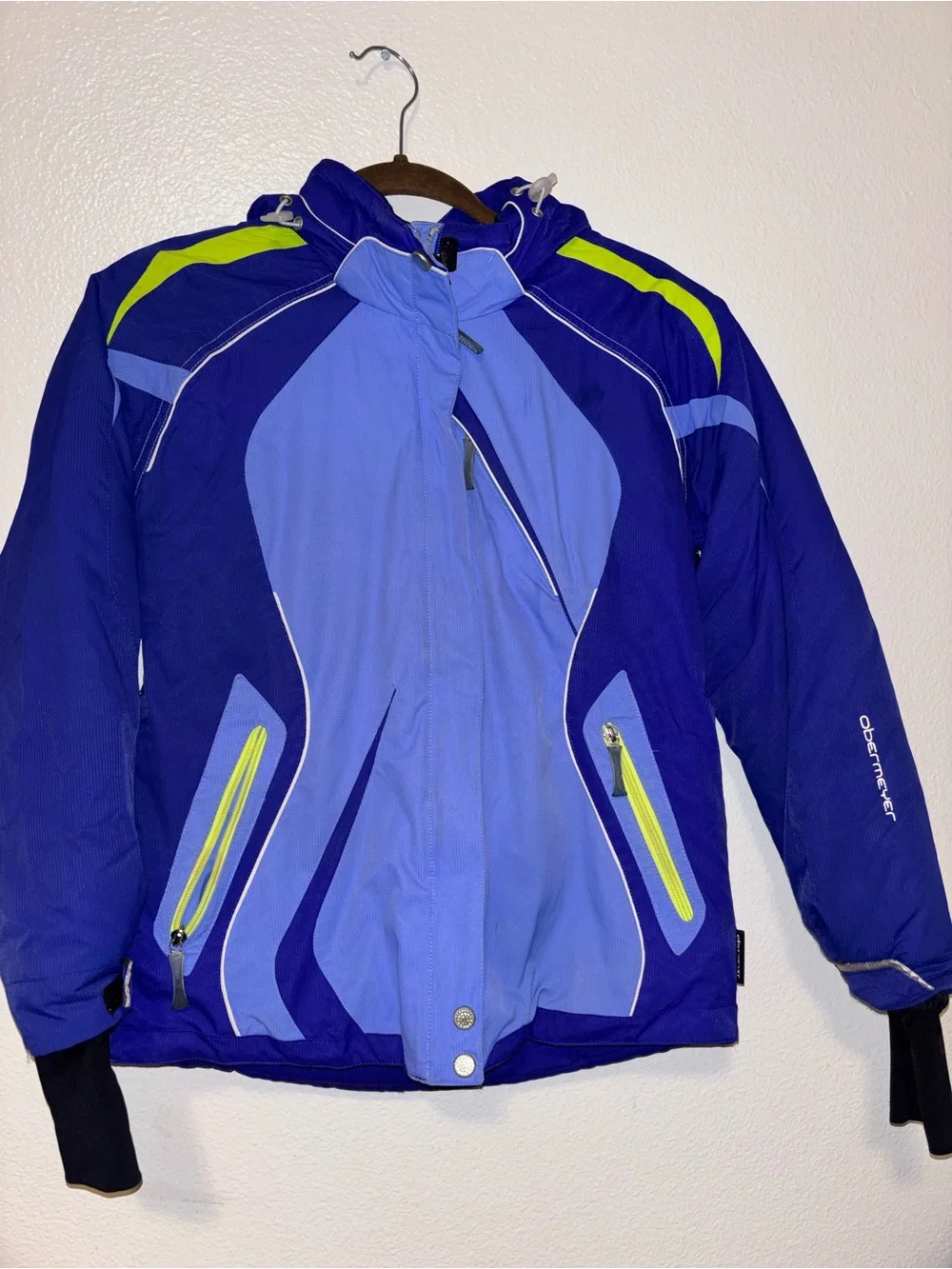 Kids Blue & Lime Ski Jacket - Obermeyer